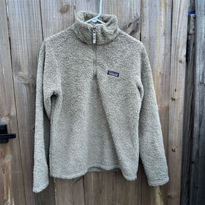 Patagonia Women's Beige Fleece 1/4-Zip Pullover Jacket Size Medium